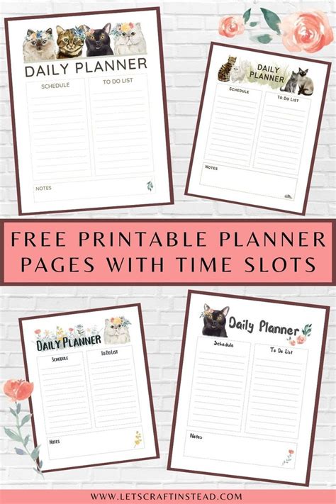Free Printable Daily Planners With Time Slots To Do List Notes And