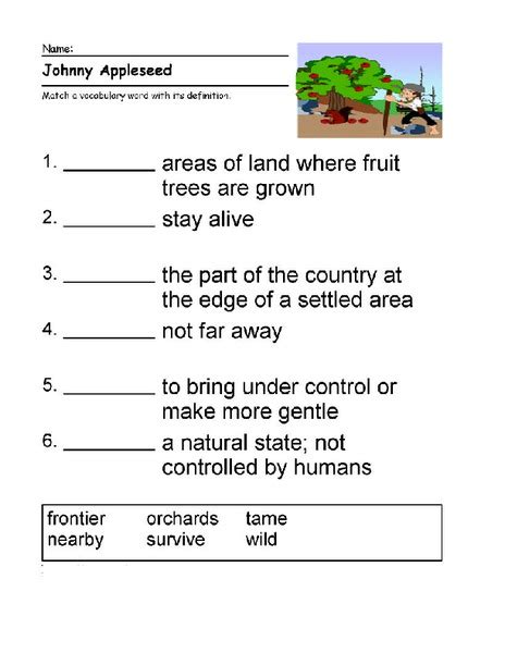 Why not celebrate with some fun apple activities? Johnny Appleseed Worksheet for 1st - 3rd Grade | Lesson Planet
