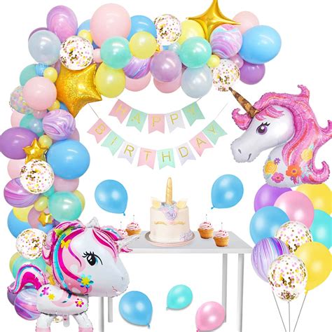 Buy Mmtx Unicorn Birthday Decorations Balloons Girls Pastel Party