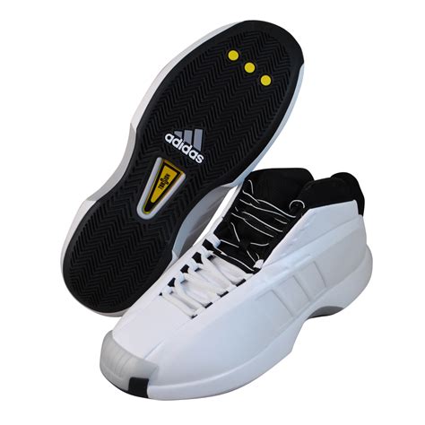 Mens Adidas Crazy 1 Adv Basketball Shoes Blackwhitehi Res Green