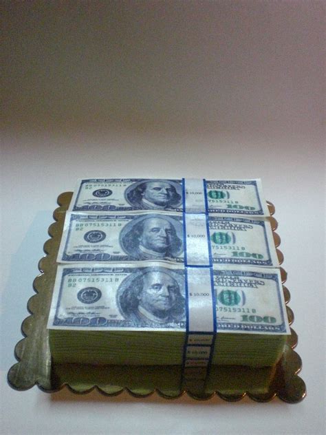 Million Dollar Cake With Edible Ink Benjamins Money Birthday Cake