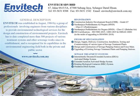 Welcome to envitech ltd, a truly comprehensive source of solutions for your environmental and process monitoring needs. ENVITECH SDN BHD - JKR