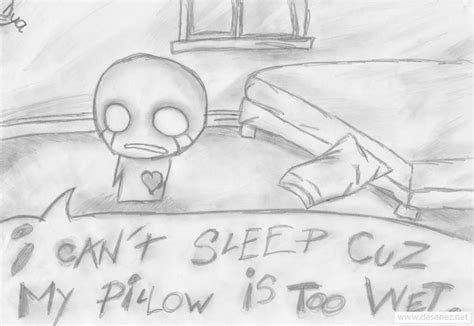 See more ideas about creion, desene, desene în creion. Desen - Emo - I can sleep cuz my pillow is too wet