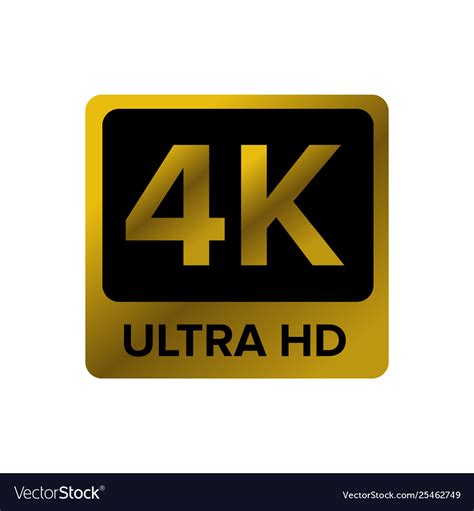 K Ultra Hd Icon Royalty Free Vector Image VectorStock