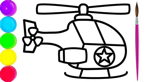 Helikopter mempunyai kelebihan dari pesawat udara lainnya. Halaman mewarnai untuk anak-anak, Cara menggambar ...