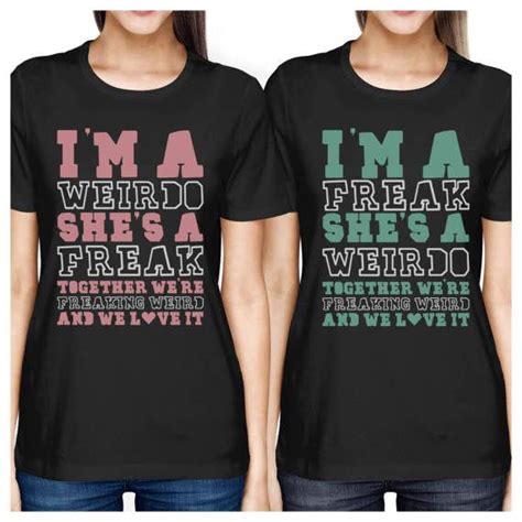 Cute Best Friend T Shirts For 2 Freak And Weirdo Pink And Etsy Best