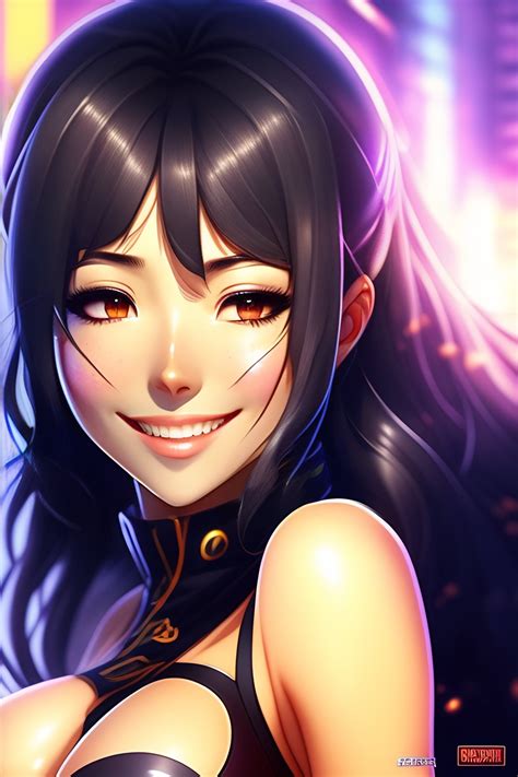 Lexica Smiling Sexy Anime Girl