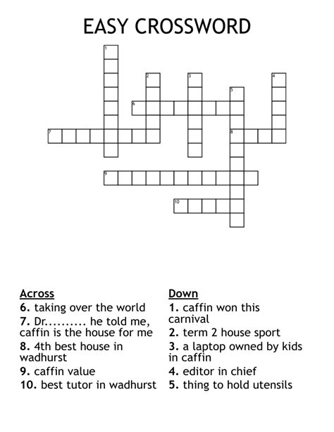 Easy Crossword Wordmint