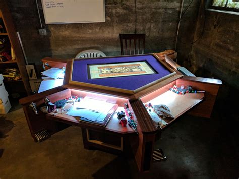 Incredible Custom Dandd Gaming Table Has Built In Pc Lights And Beer