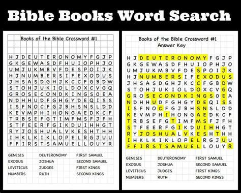 Books Of The Bible Word Search And Find Puzzles Ministry