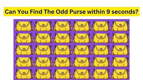 Brain Teaser For Iq Test Only 2 Out Of 10 Can Find The Odd Purse In