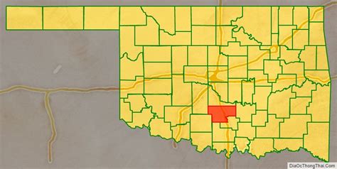 Map Of Garvin County Oklahoma