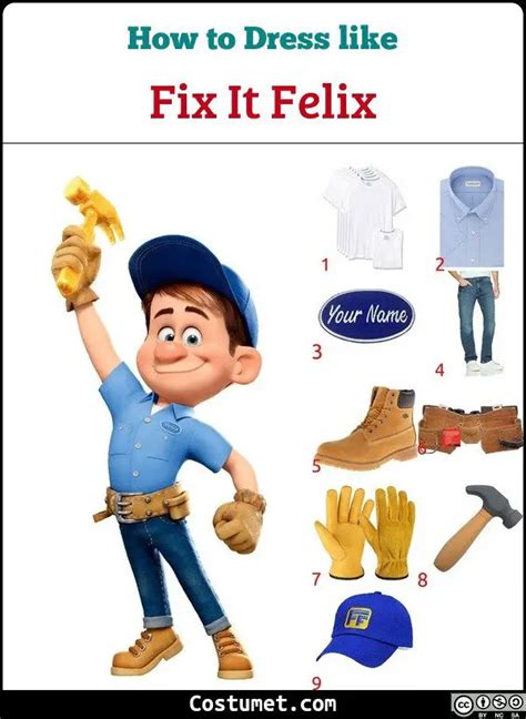 Fix It Felix Wreck It Ralph Costume For Cosplay And Halloween 2023