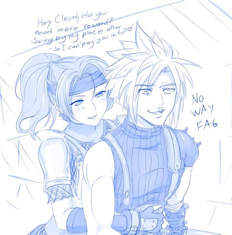 Cloud Strife And Jessie Rasberry Final Fantasy And More Drawn By