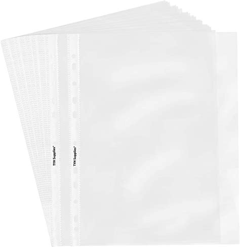 Tyh Supplies 200 Pack Economy 11 Hole Clear Sheet