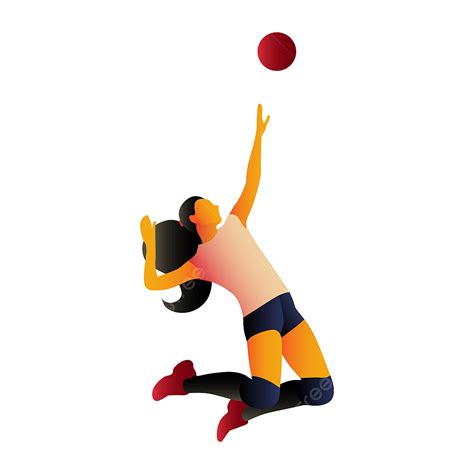 Female Volleyball Player Clipart Transparent Png Hd Women Volleyball