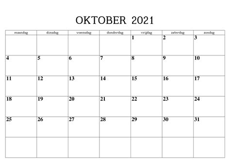 Kalender 2021 Oktober Zum Ausdrucken The Beste Kalender