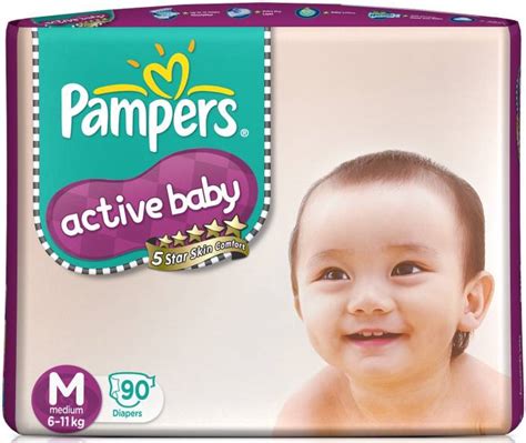 Pampers Active Baby Diapers Taped Medium Size 90 Pieces Omgtricks
