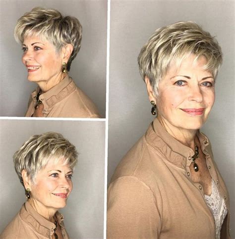 Feathered Blonde Pixie For Older Women Womens Haircuts Cool