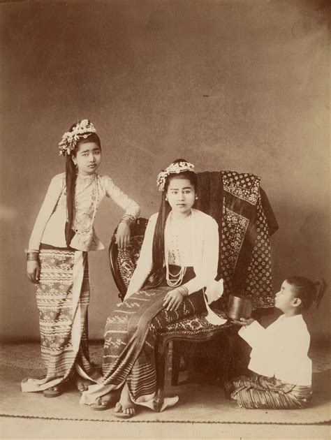 Burmese Princesses 1870 Myanmar Women Burma Myanmar Myanmar