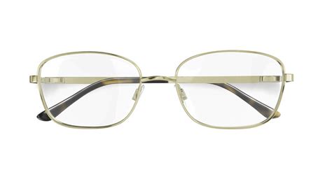 Specsavers Womens Glasses Xois Gold Angular Metal Stainless Steel