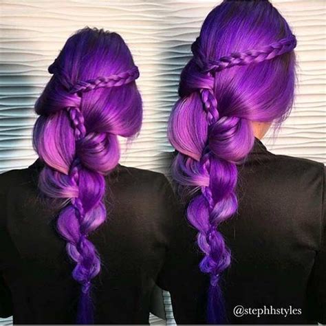 31 Colorful Hair Looks To Inspire Your Next Dye Job Stayglam Violet