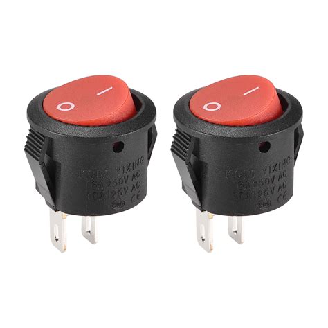 Mini Boat Rocker Switch Round Toggle Switch Red For Boat Car Marine