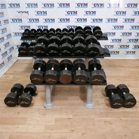 2 44kg Set Of Used Iron Grip Dumbbells And Racks Free Weights From Uk