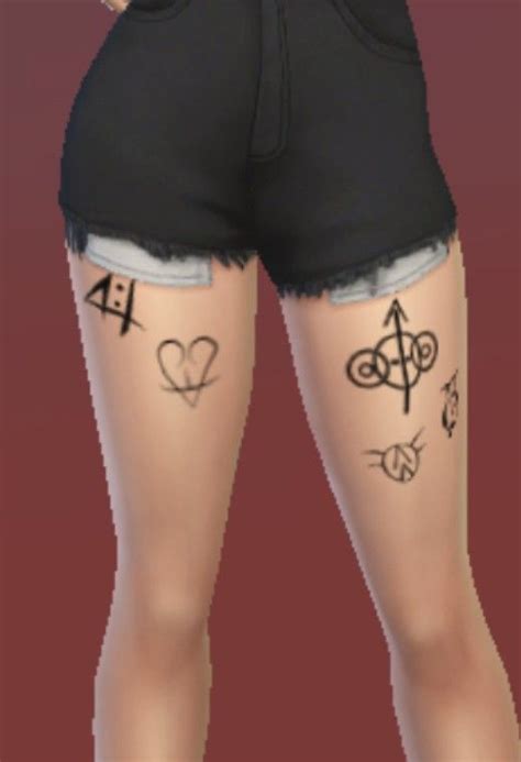 Sims 4 Wicca Sigil Leg And Arm Tattoo Cc Sims 4 Tattoos Tattoos Arm