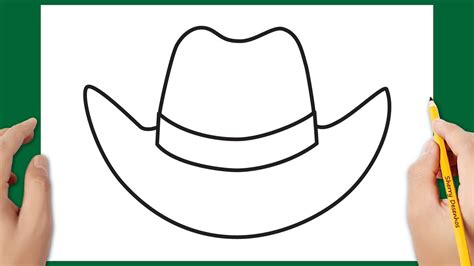 Como Desenhar Um Chapéu De Cowboy Americano Youtube