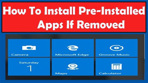 How To Get Pre Installed Apps Agian If You Have Uninstalled It Or