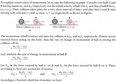Derive The Mathematical Formula Of Conservation Of Momentum Cbse