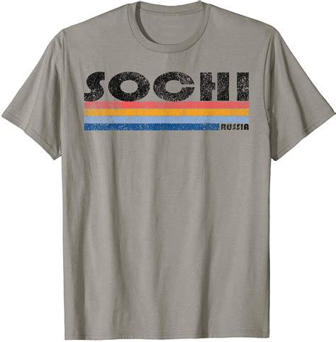 Vintage 1980s Style Sochi Russia T Shirt