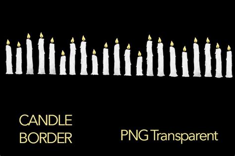Candles Border Design Transparent Graphic By Milaski · Creative Fabrica