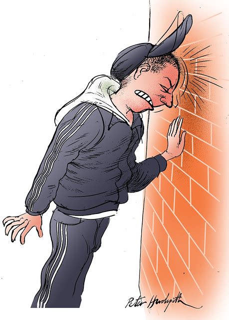 Banging Head Against Brick Wall One Of A Series Of Illustr Flickr