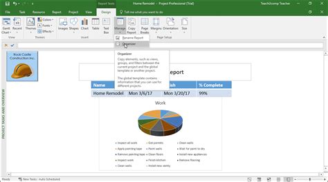 Manage Reports In Microsoft Project Instructions Teachucomp Inc