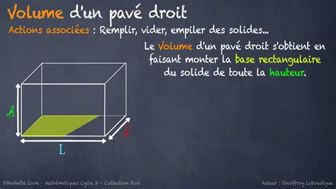 Comment calculer le volume d'un pavé droit (KIWI C3 A14) - YouTube