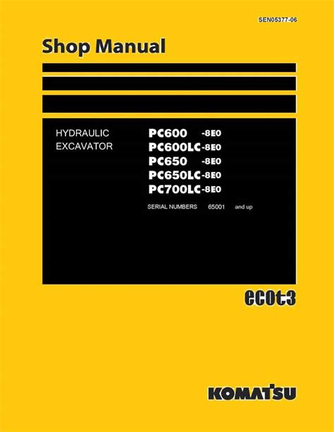 Komatsu Pc8000e 6 Hydraulic Excavator Workshop Repair Service Manual