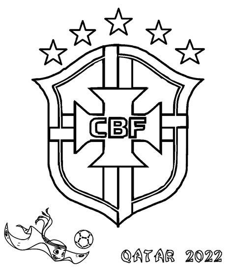 página para colorir da seleção brasileira da copa do mundo fifa 2022 desenhos para colorir