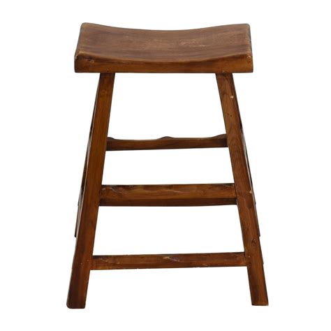 It consists of a single seat, for one person, without back or armrests (in early stools), on a base of a stool there are either one , two, three or four legs. 55% OFF - Rustic Wood Saddle Seat Counter Stool / Chairs