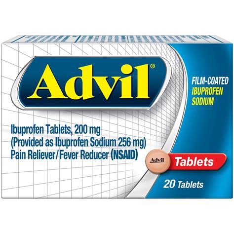 Advil Film Coated Tablets Pain Reliever And Fever Reducer Ibuprofen