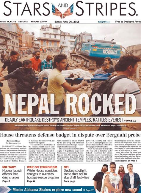 Nepal Earthquake How Dailies Around The World Covered The Tragedy