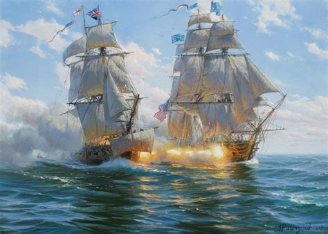 Ship Battle Painting