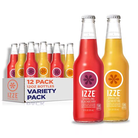 Izze Flavor Sampler Variety Pack Oz Cans 12 Count