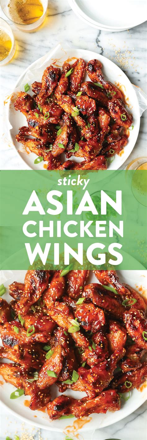 sticky asian chicken wings damn delicious
