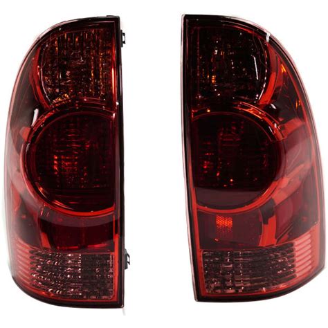 Replacement Driver And Passenger Side Tail Light With Bulbs Red