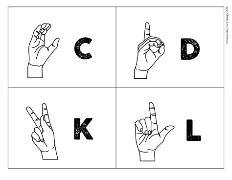 Asl Alphabet Flashcards Printable Pdf Printable Word Searches