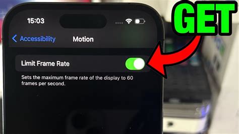 Iphone 14 Pro How To Enable And Disable 120hz120fps Promotion Youtube