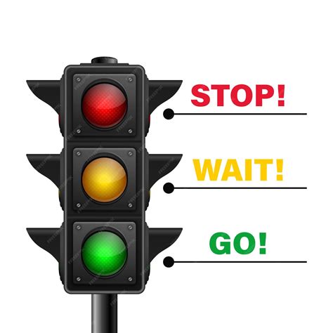Premium Vector Vector 3d Realistic Road Traffic Lights Isolated Stop