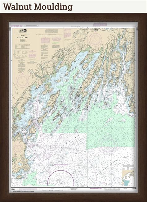 Casco Bay Maine Nautical Chart 2016 Etsy
